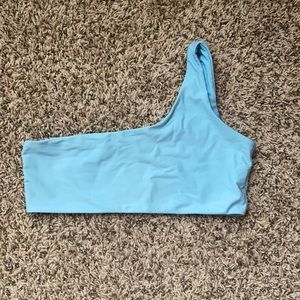 Shein small light blue one shoulder bikini top